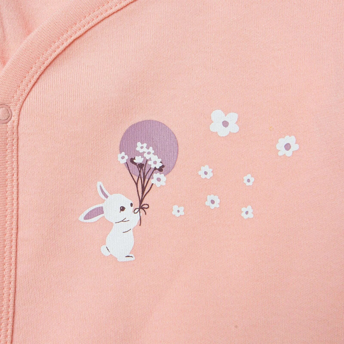 HelloBaby Bunny Print Baby Bodysuit & Footed Bottoms Set (Newborn to 9 Months)