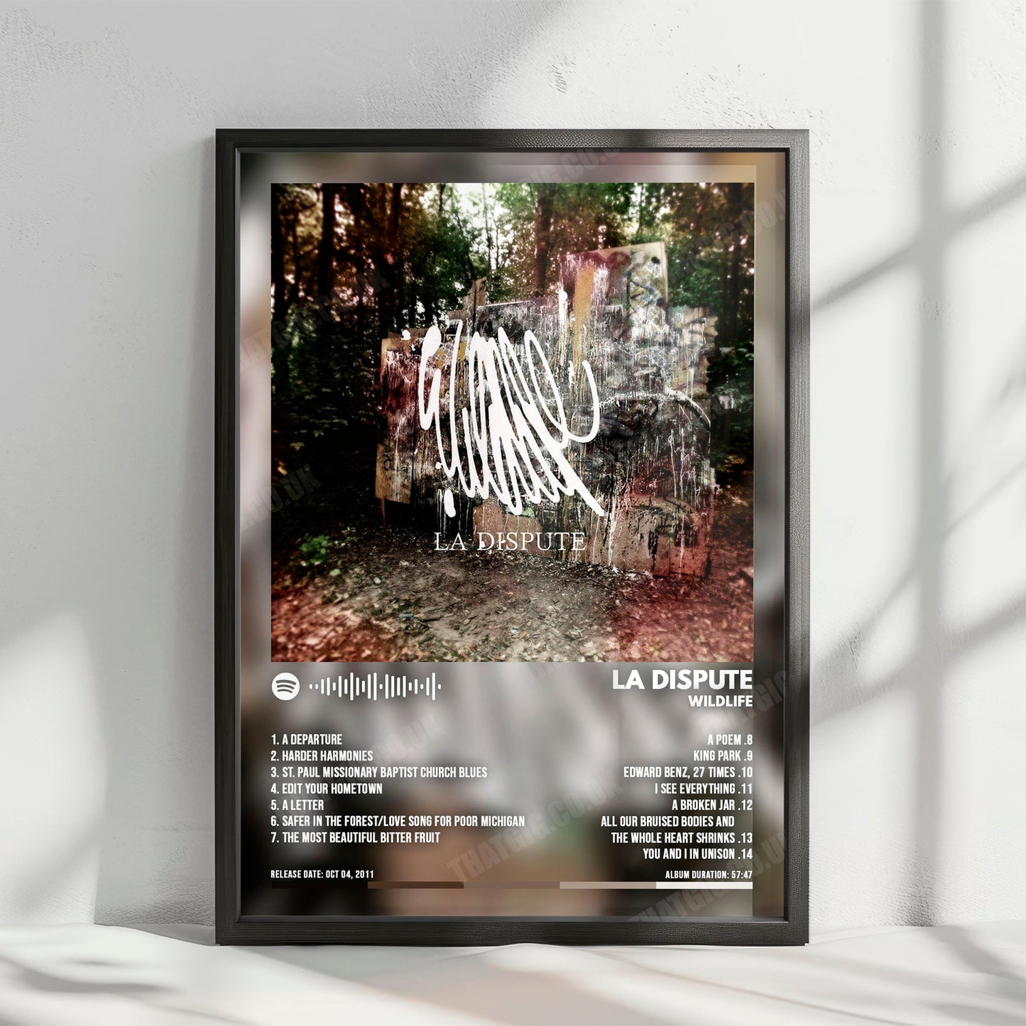 La Dispute "Wildlife" Album Cover Poster - with Complete Tracklist