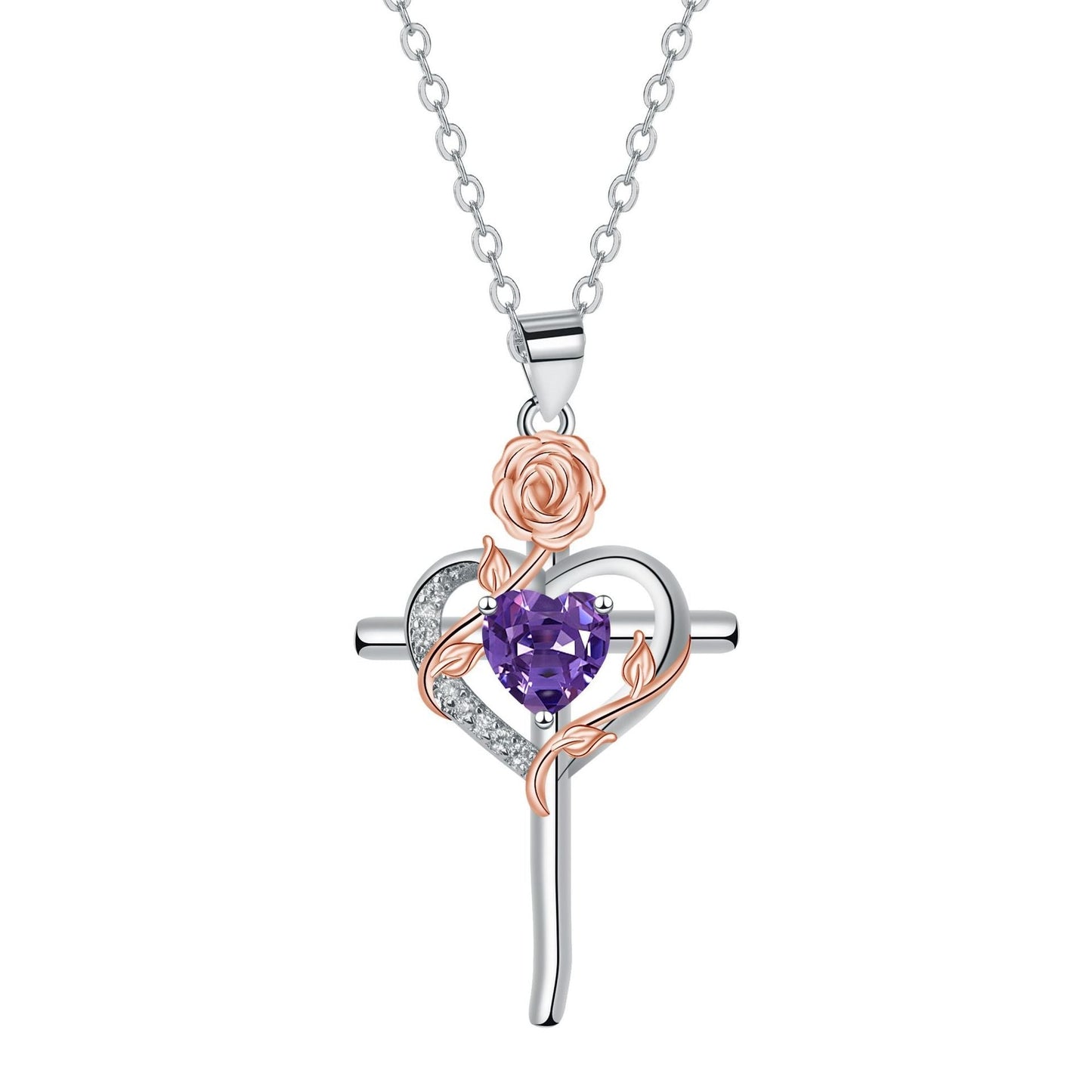 Cross Pendant Necklace Valentine's Day Gift