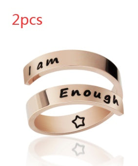 Double opening titanium steel ring