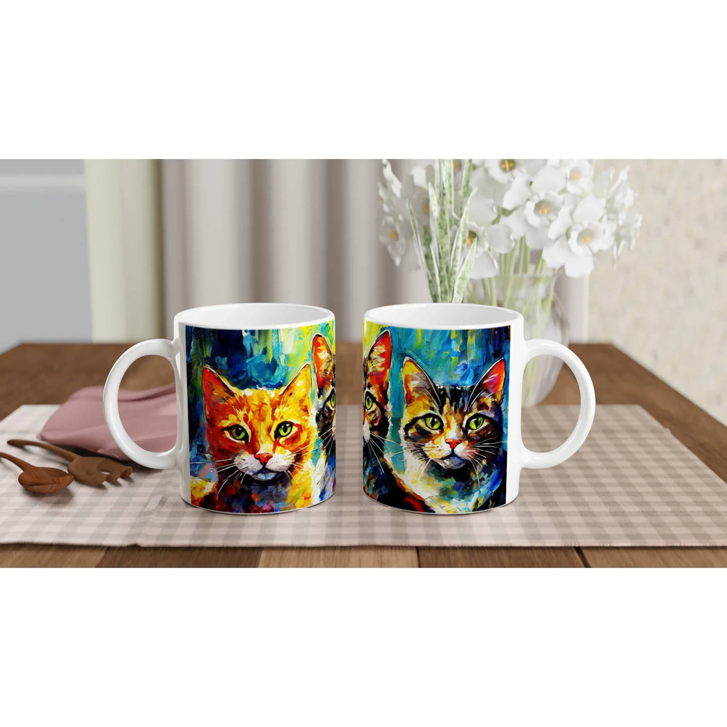 🎨 Post-Impressionist Cats Ceramic Mug – The Purrfect Gift for Cat Lovers 🐾