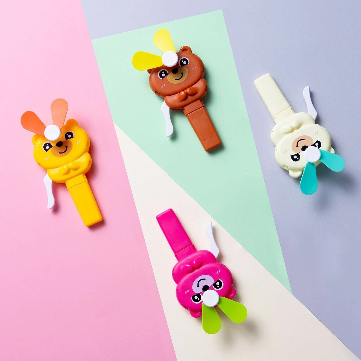 HZTB Teddy Hand Fan Assorted
