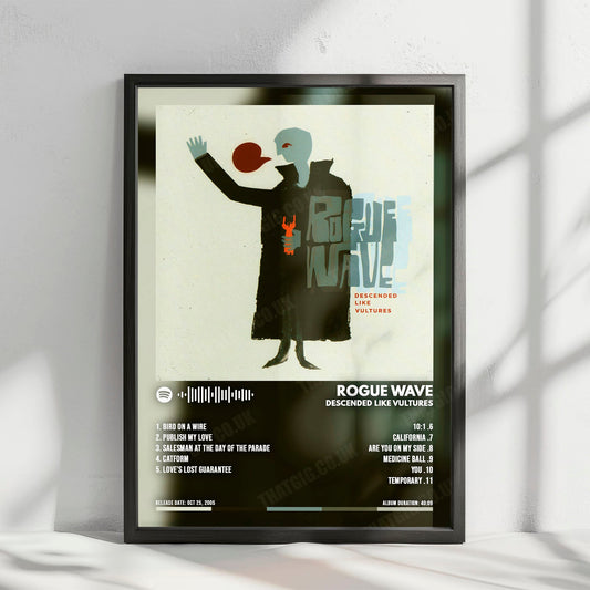 Rogue Wave "Descended Like Vultures" Album Cover Poster - with Complete Tracklist