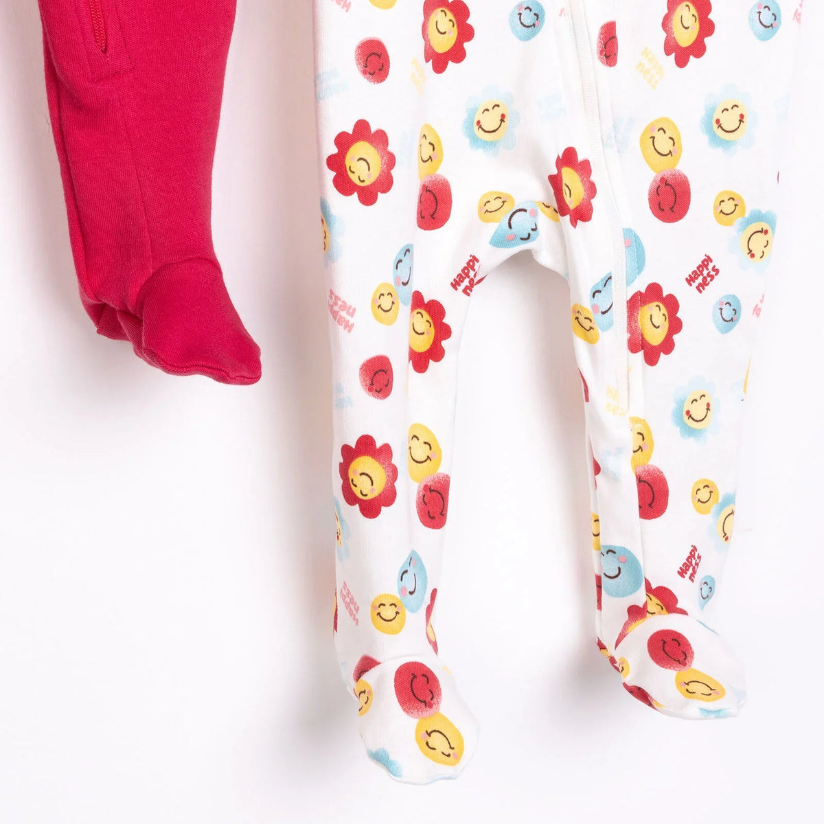 HelloBaby Smiley Print Baby Sleepsuit with Feet (Newborn to 9 Months)