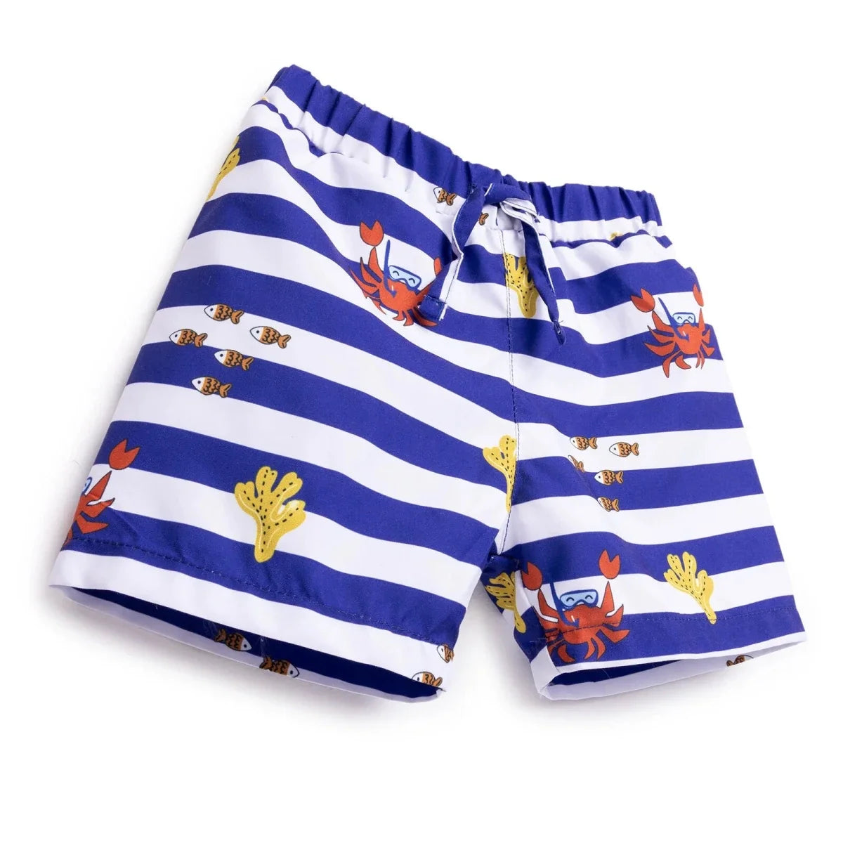 HelloBaby UV Protection Striped Crab Print Baby Swim Shorts (2 Years to 5 Years)