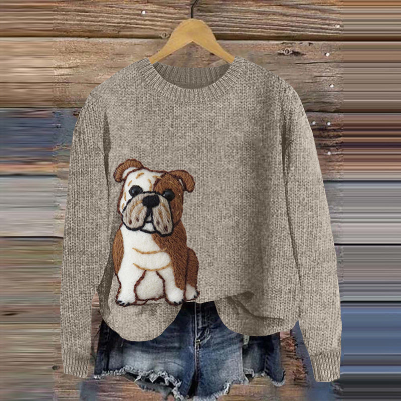Digital Print Women's Fashion Round Neck Casual Top