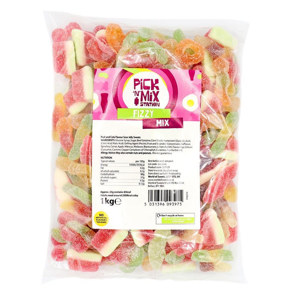 1kg Fizzy Sweets Mix Bag