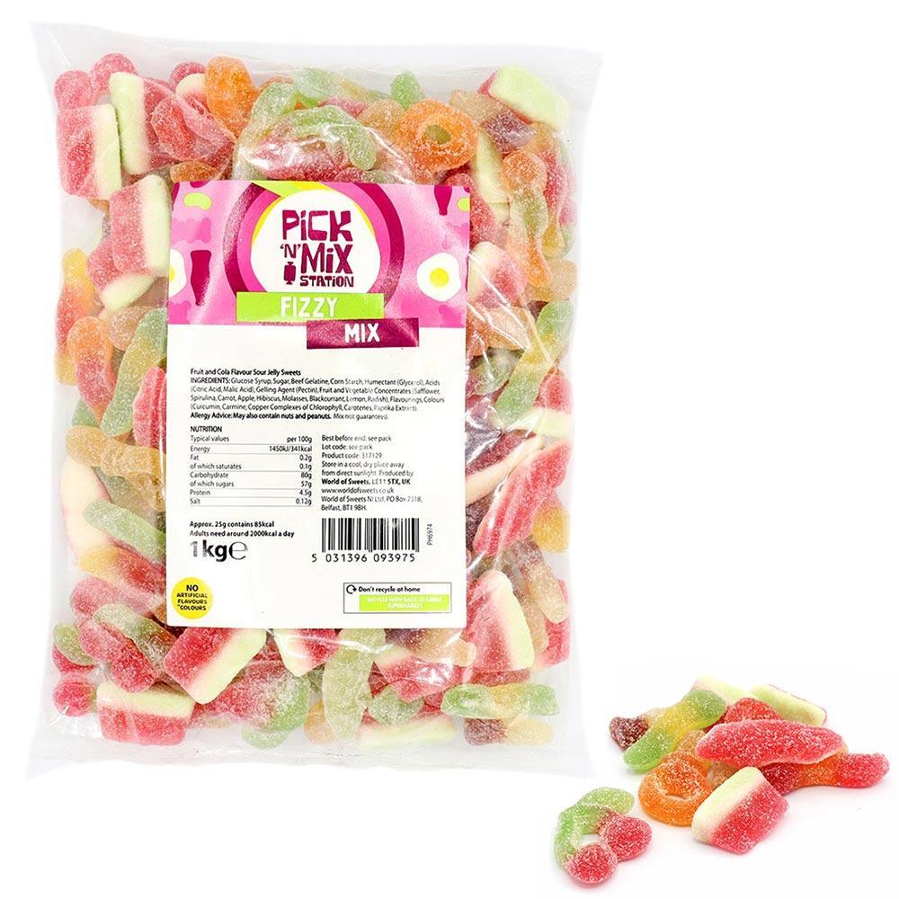 1kg Fizzy Sweets Mix Bag