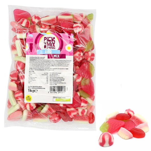 1kg Red Sweets Mix Bag