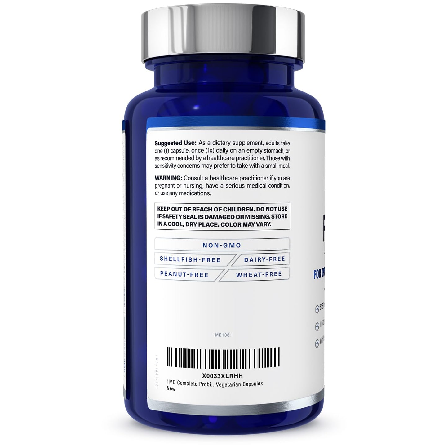 1MD Complete Probiotics Platinum | 51 Billion CFU, 11 Strains, Dairy-Free | Digestive & Immune Support | 2-Pack