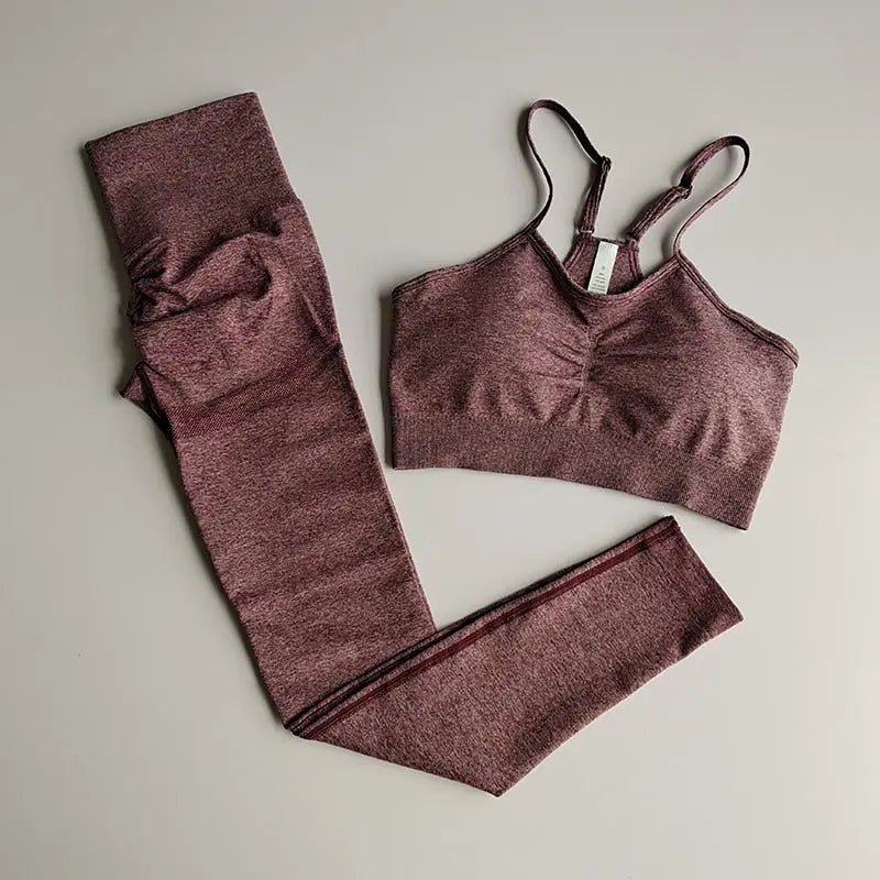 2 Piece gym Workout Clothes For Women Seamless Leggings Sports Bra Woman Running Sports Wear Gym Clothing Athletic Yoga Set