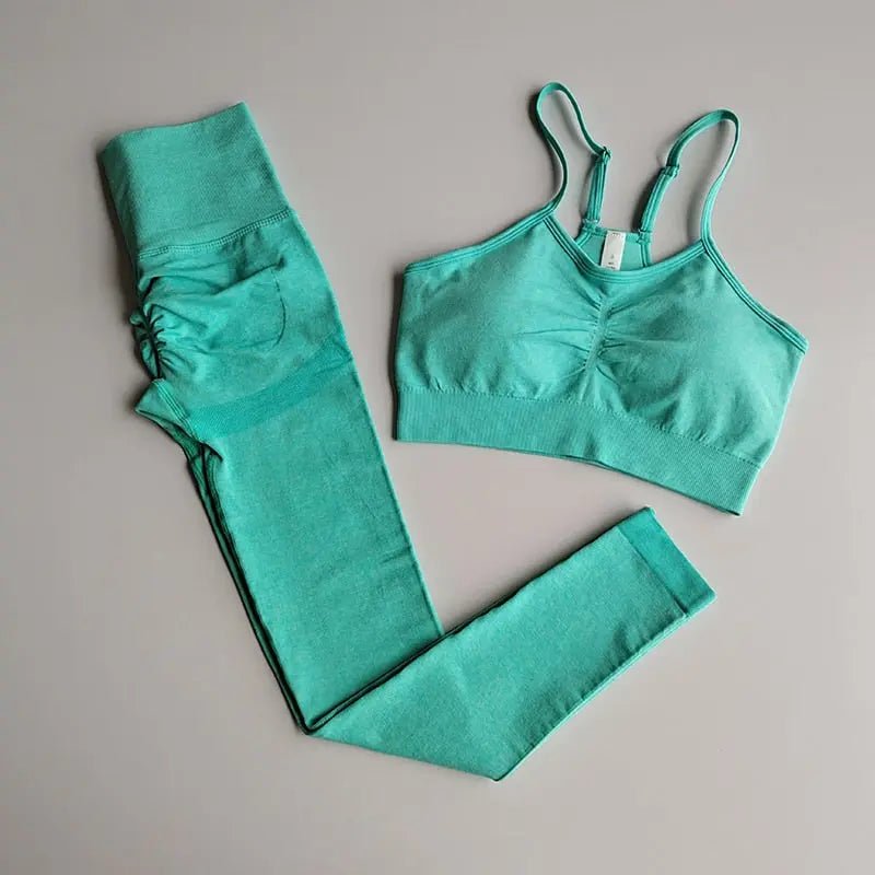 2 Piece gym Workout Clothes For Women Seamless Leggings Sports Bra Woman Running Sports Wear Gym Clothing Athletic Yoga Set