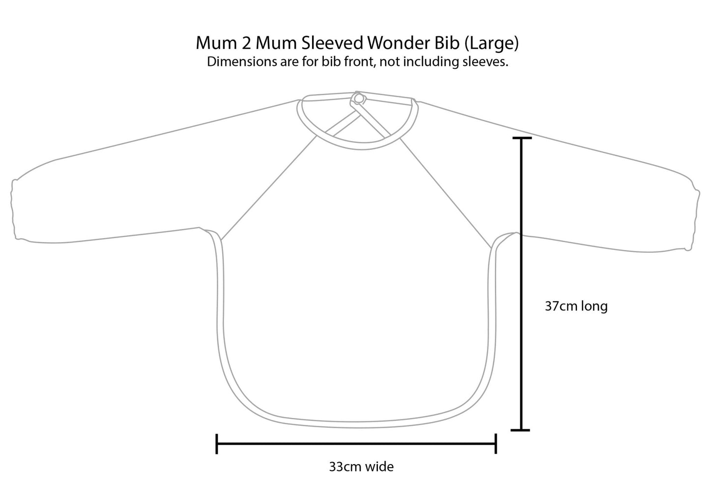 2 PACK - Mum 2 Mum Long Sleeved Wonder Bibs LARGE 18m - 3 years - Orange & Navy