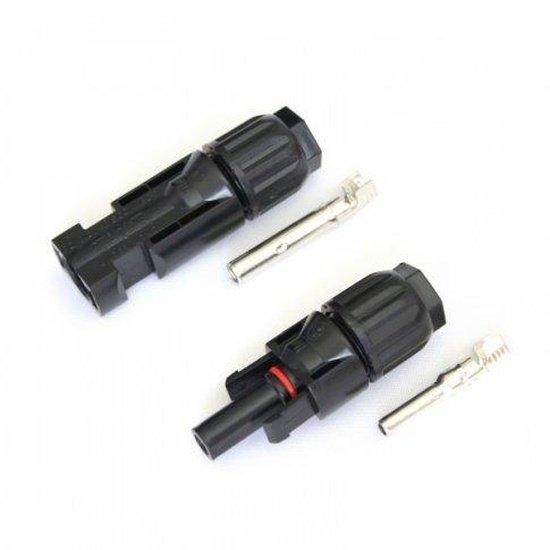 2 Pairs of MC4 compatible connectors for 10mm2 cable, suitable for solar panels, extension leads or photovoltaic systems