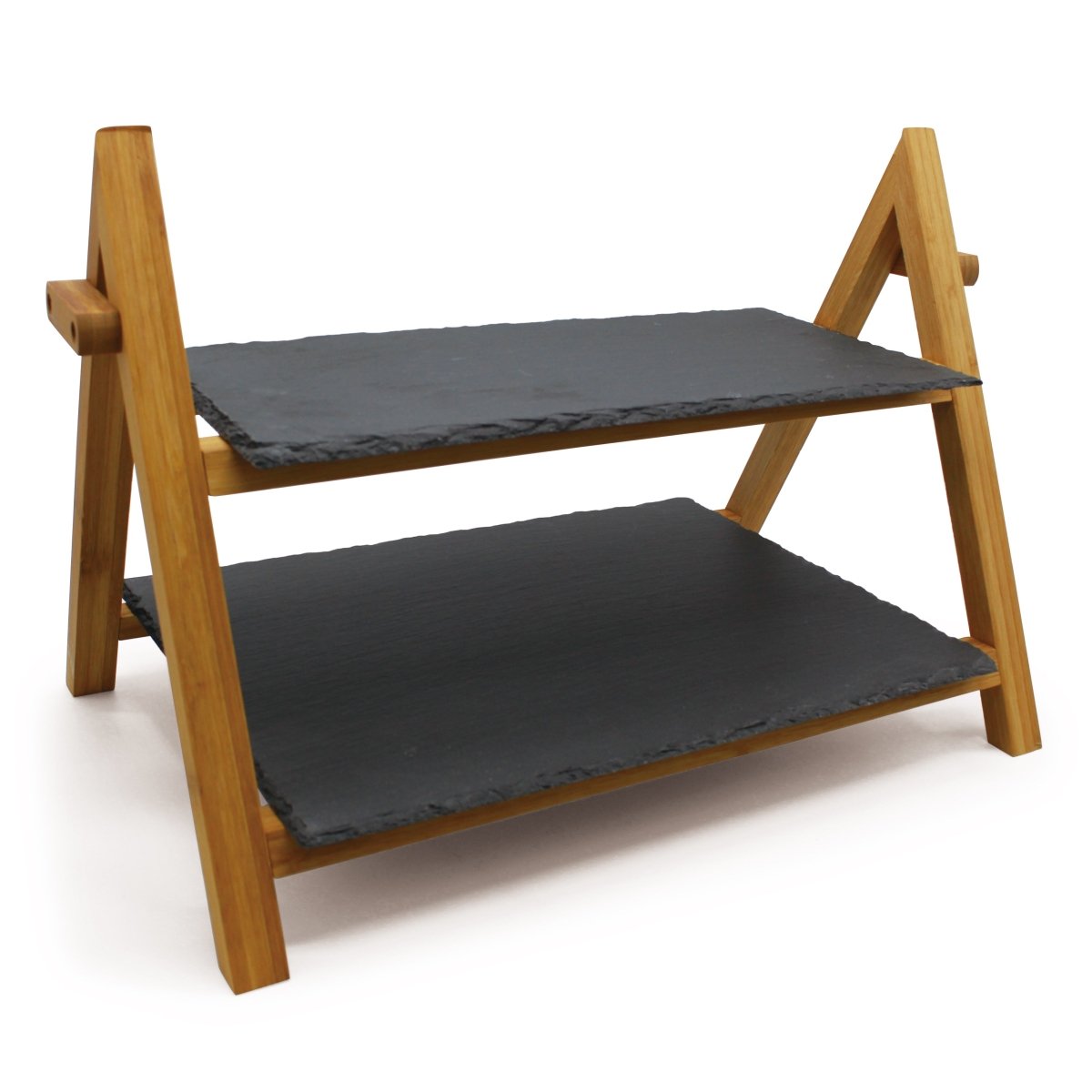 2 Tier Cake Stand Wedding Tiered Serving Stand Afternoon Tea Jubilee Party Slate Bamboo Van Gogh