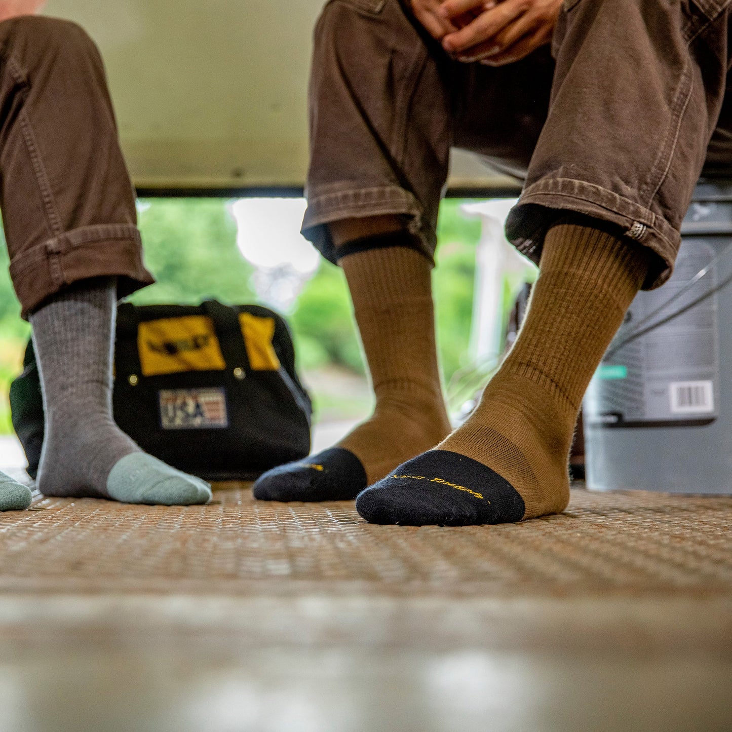 Mens Durable Full Cushion Toe Merino Work Boot Socks