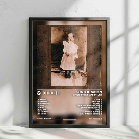 Sun Kil Moon "Ghosts of the Great Highway" Album Cover Poster - with Complete Tracklist