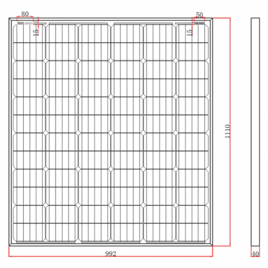 200W 12V solar panel with 5m cable
