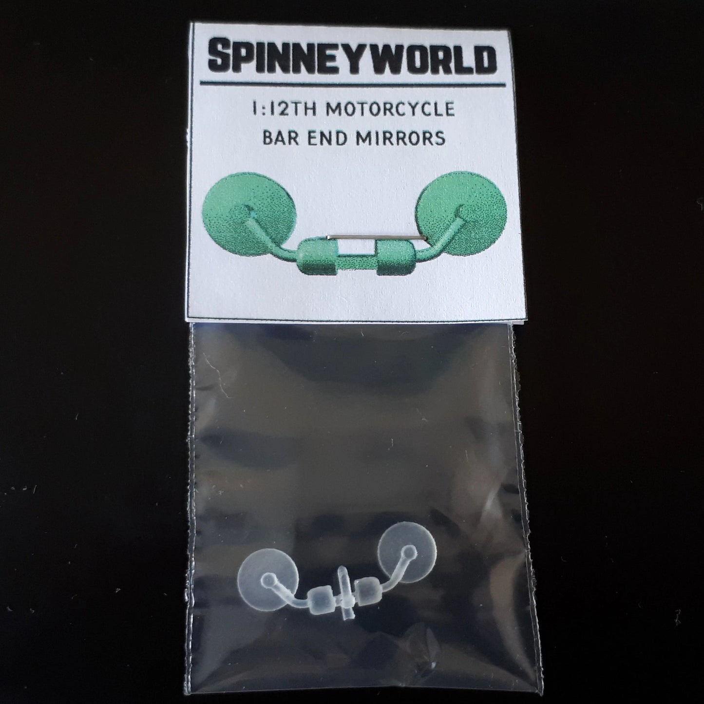 1:12th bar end sports bike mirrors (round)