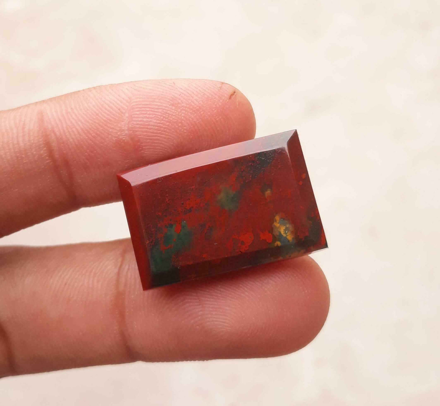 31.6ct Natural High Quality Blood Stone - Heliotrope - Dimension -24.6mm X 17.3mm