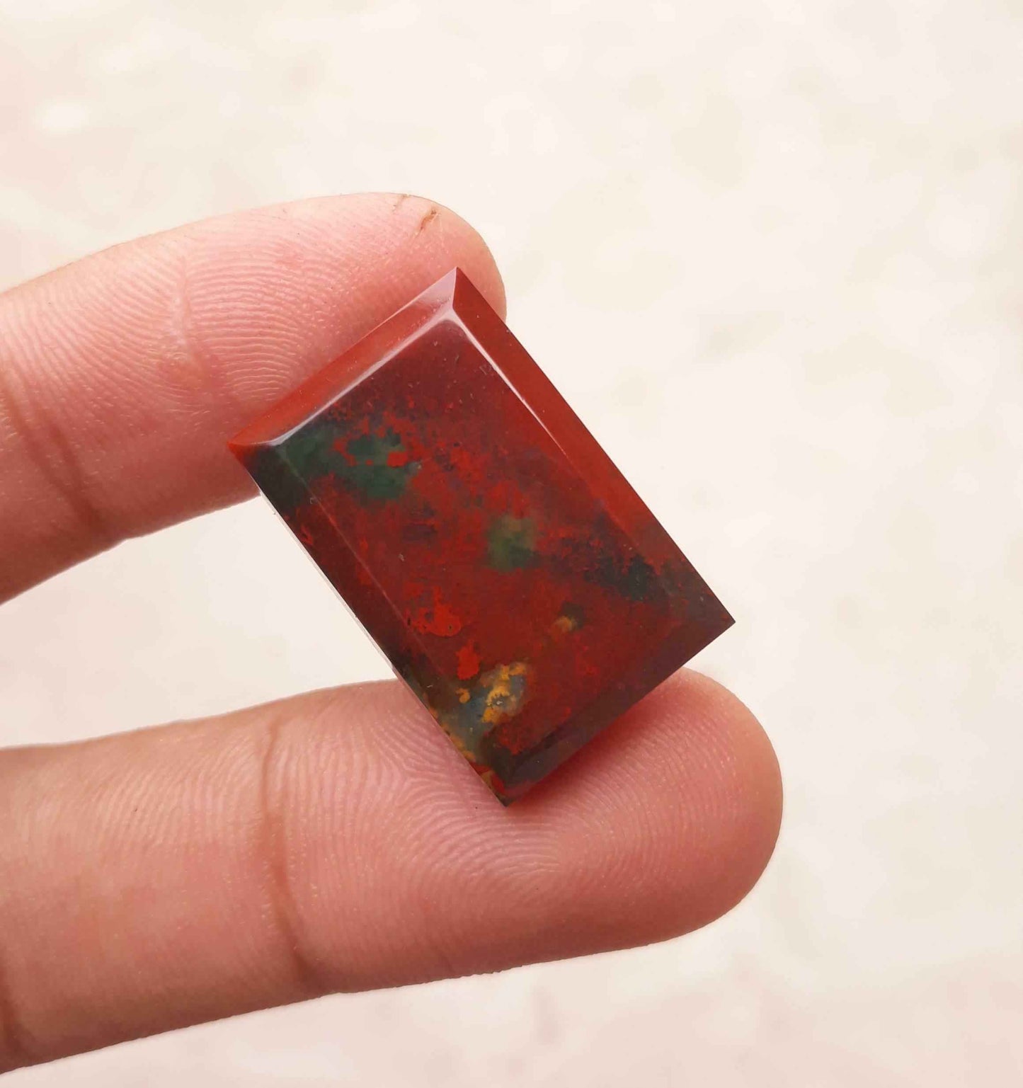 31.6ct Natural High Quality Blood Stone - Heliotrope - Dimension -24.6mm X 17.3mm