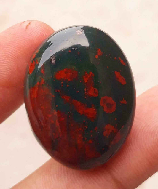 66.7ct Natural High Quality Blood Stone - Heliotrope - Dimension-33mm x 26mm