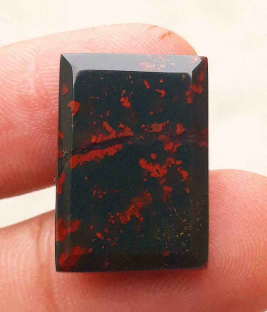 24.15ct Natural High Quality Blood Stone - Heliotrope - Dimension-24mm x 17mm