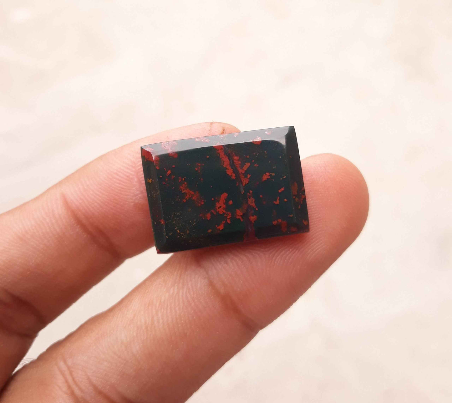 24.15ct Natural High Quality Blood Stone - Heliotrope - Dimension-24mm x 17mm