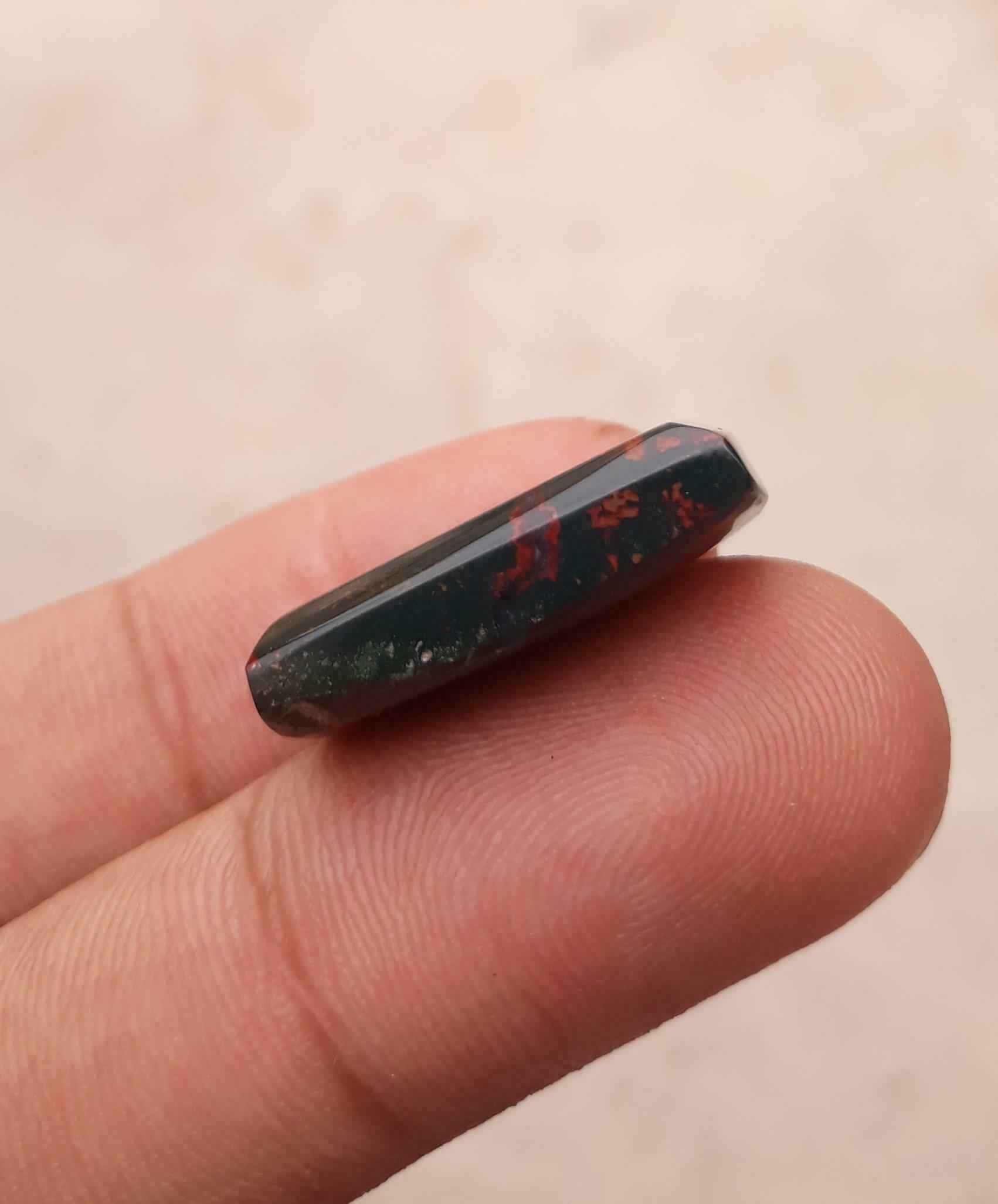 24.15ct Natural High Quality Blood Stone - Heliotrope - Dimension-24mm x 17mm