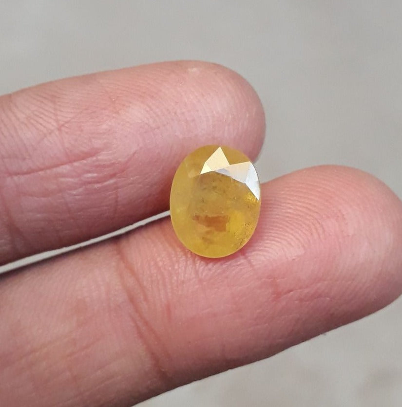 3.50ct Sapphire for Sale - Natural Yellow Sapphire- Ceylon Sapphire - September Birthstone - 10x8mm