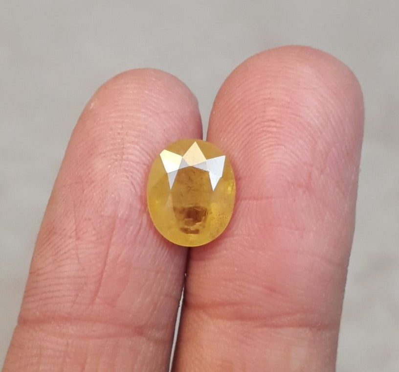 3.50ct Sapphire for Sale - Natural Yellow Sapphire- Ceylon Sapphire - September Birthstone - 10x8mm