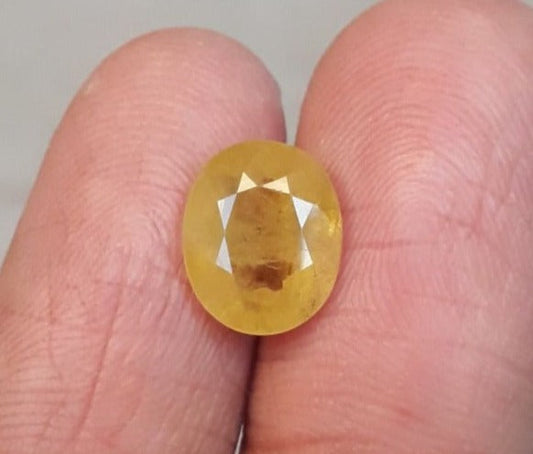 3.50ct Sapphire for Sale - Natural Yellow Sapphire- Ceylon Sapphire - September Birthstone - 10x8mm