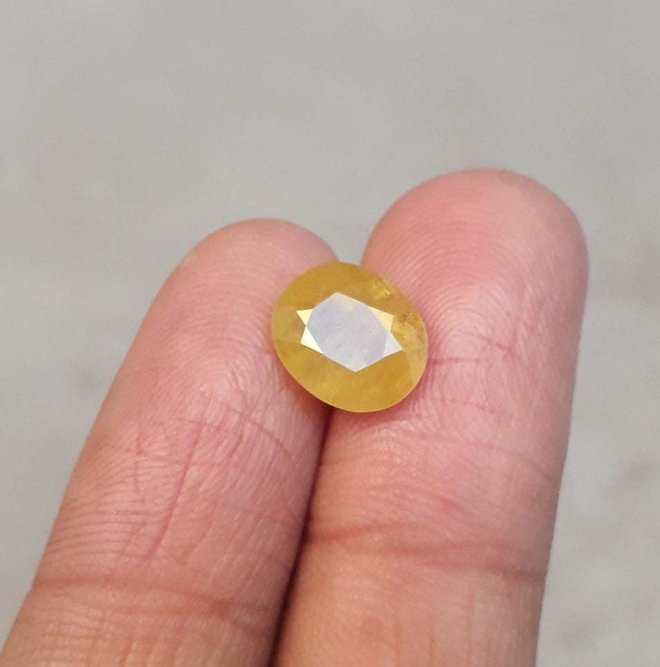 3.50ct Sapphire for Sale - Natural Yellow Sapphire- Ceylon Sapphire - September Birthstone - 10x8mm