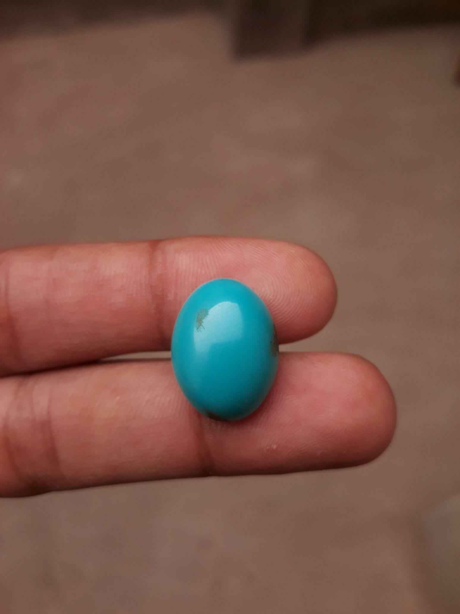 12ct Natural Certified Turquoise  - Blue  Turquoise - 12ct-19x14mm