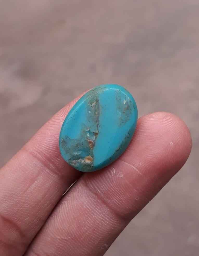 15.7ct Natural Certified Turquoise - Blue Turquoise - 23x17mm