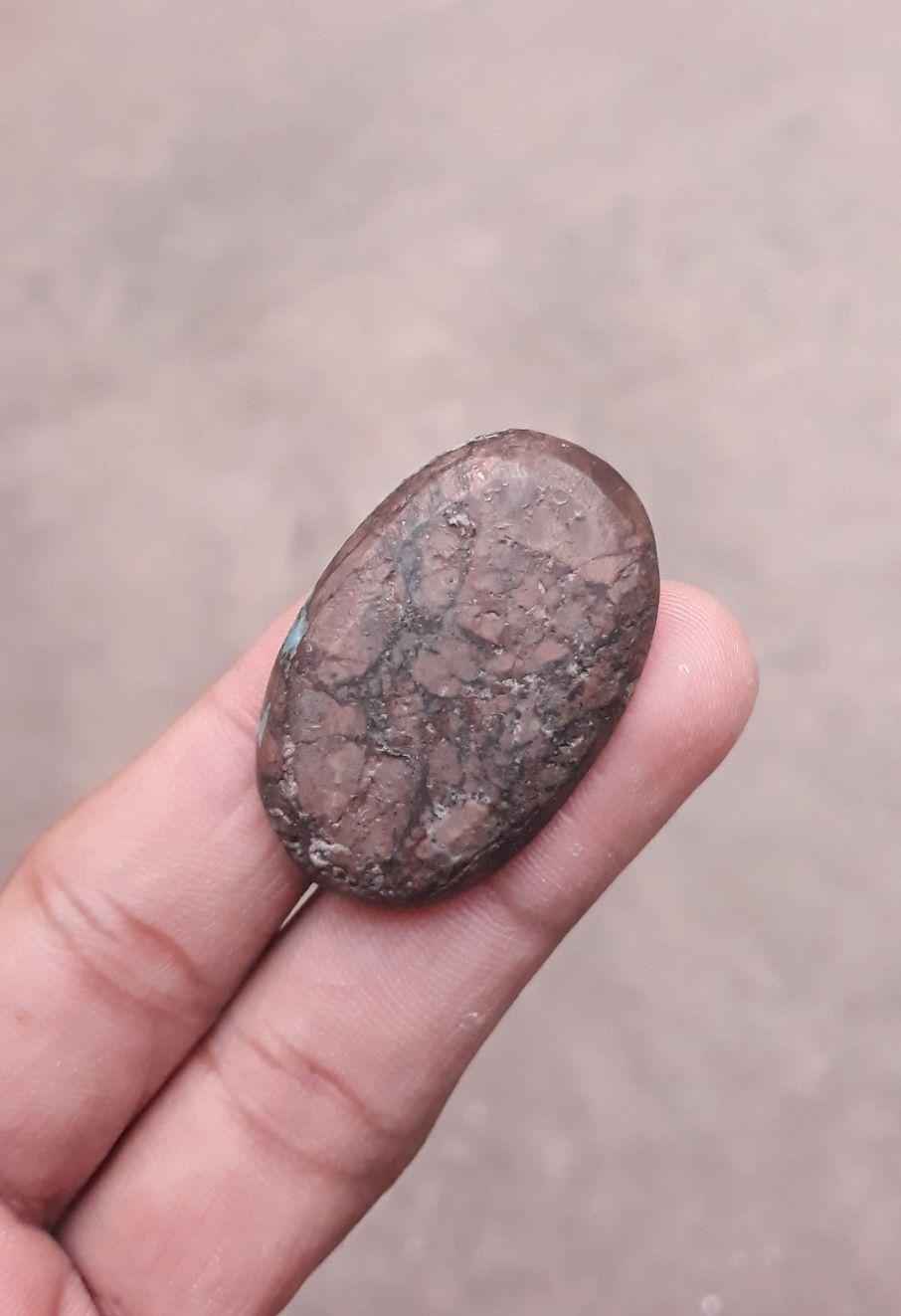 Natural Turquoise with Pyrite - Blue Matrix Turquoise - Shajri Feroza- 51ct-39x25mm