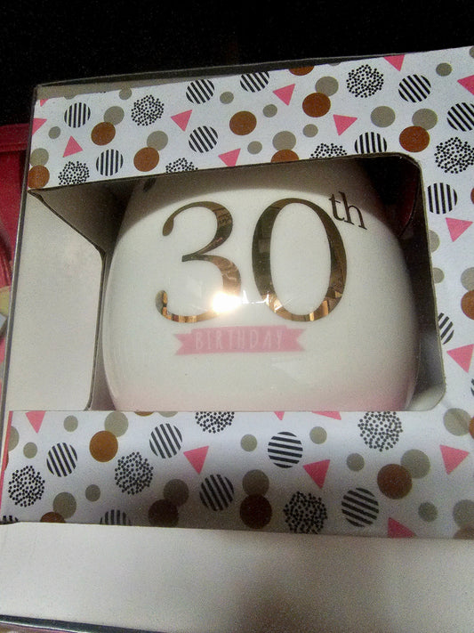 30th birthday boxed mug