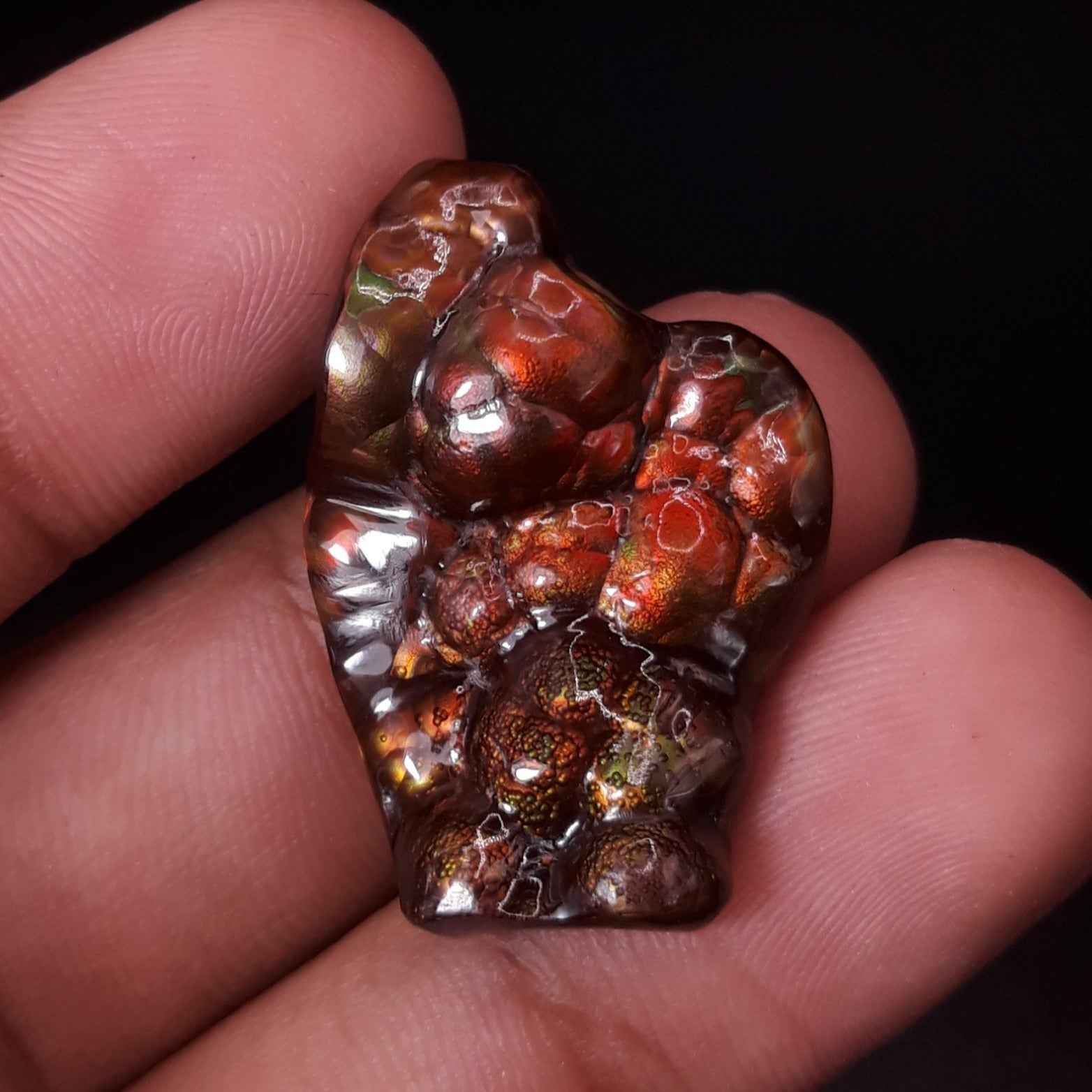 31ct Big Size Rare Mexican Fire Agate, Bubbly - Collector Gemstone, Dimension 31x21mm
