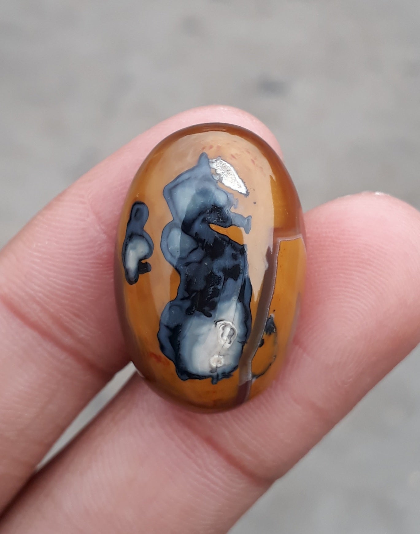 31ct Jasper - Scenic Jasper Cabochon - 26x17mm