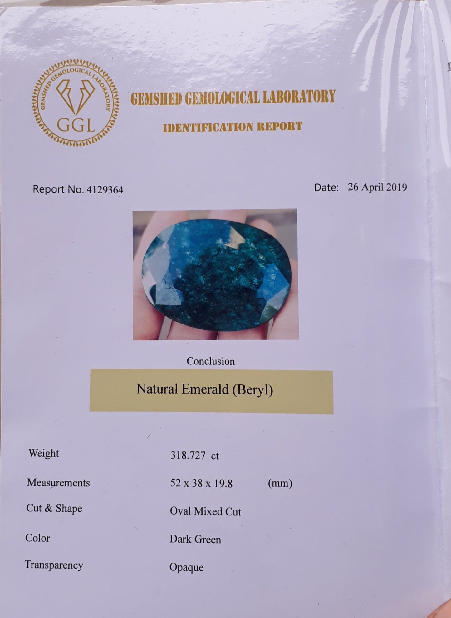 318ct Emerald for Gem Collectors - Budh Ratna - Zamurd - Pachu Stone, Markat Mani Stone