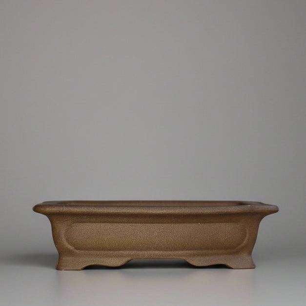 17cm Premium Unglazed Bonsai Pot | Rectangle | 17cm x 13cm x 5cm | Brown