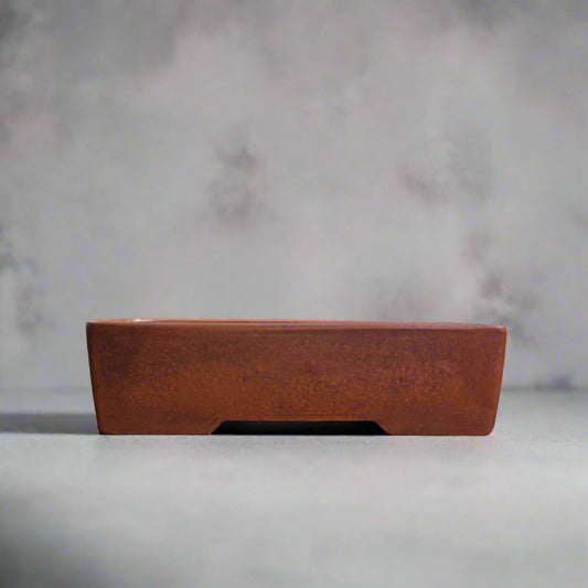 17cm Premium Unglazed Bonsai Pot | Rectangle | 17cm x 9cm x 5cm | Brown