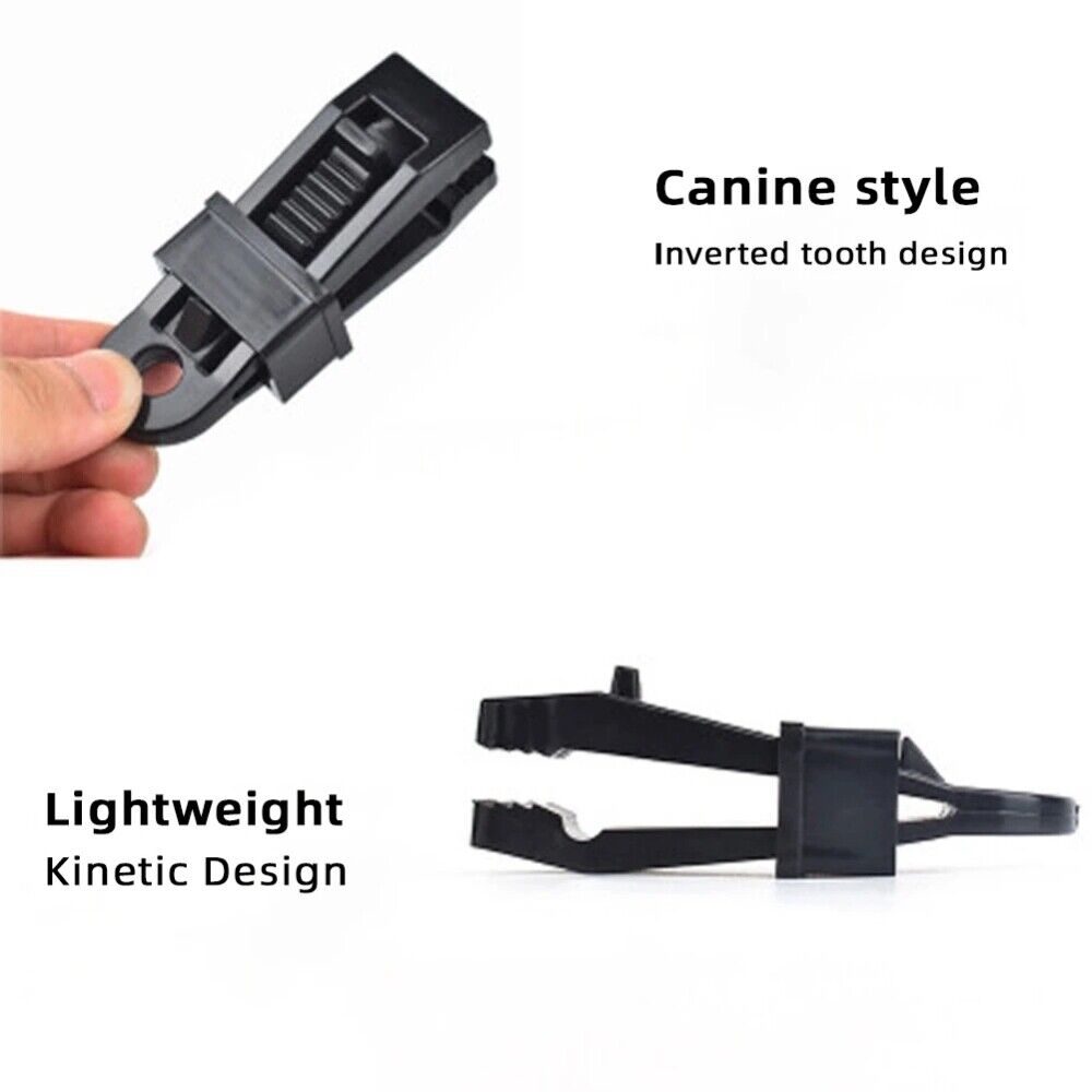 12/24x Adjustable Heavy Duty Lock Grip for Tarp & Shade Cloth Tarp Tent Clips