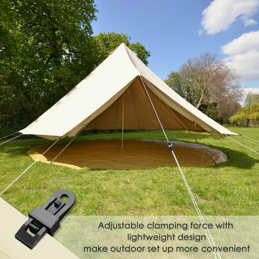 12/24x Adjustable Heavy Duty Lock Grip for Tarp & Shade Cloth Tarp Tent Clips