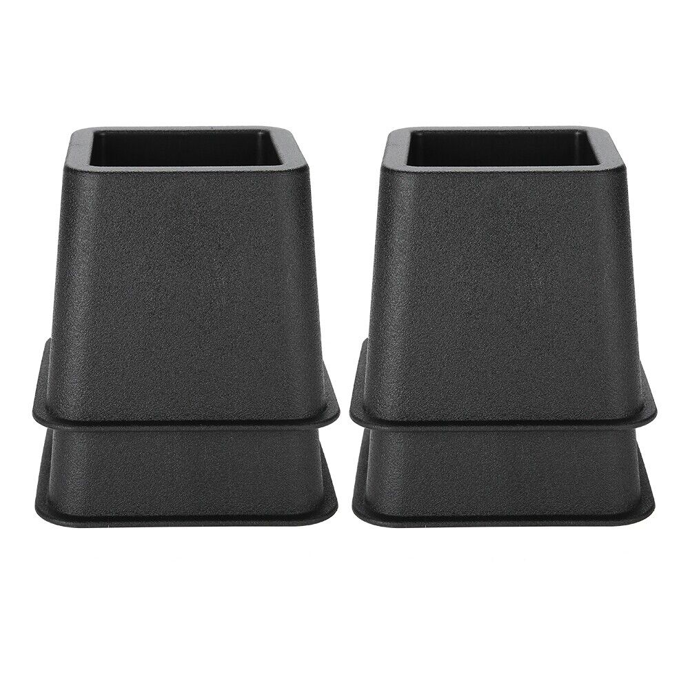 4X 3" Heavy Duty Bed Chair Risers Feet Leg Lift Furniture Extra Raisers Stand UK