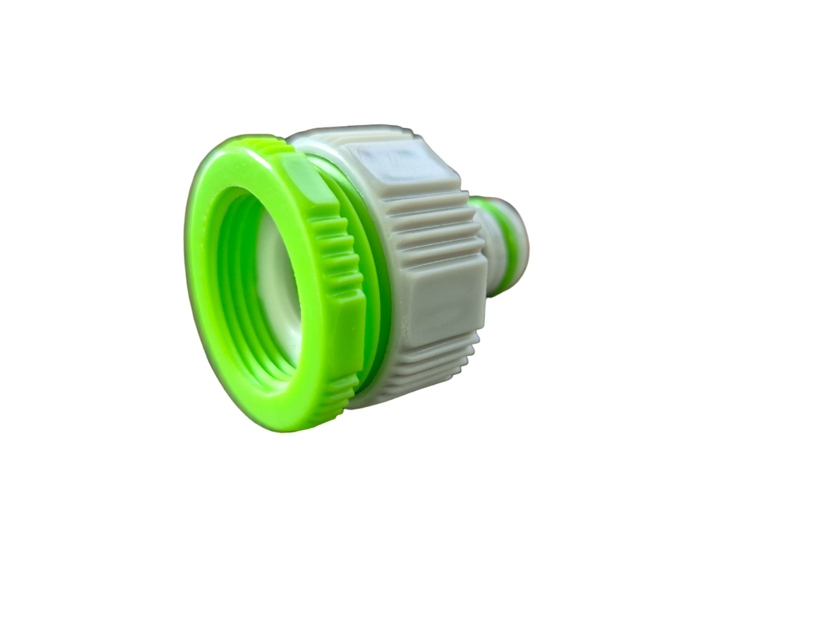 Female Tap Connector 3/4" or 1/2" BSP Female, Green/Gray