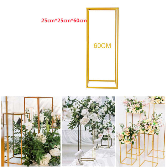 60cm Metal Geometric Stand Flower Vase HolderParty Wedding Centerpieces UK