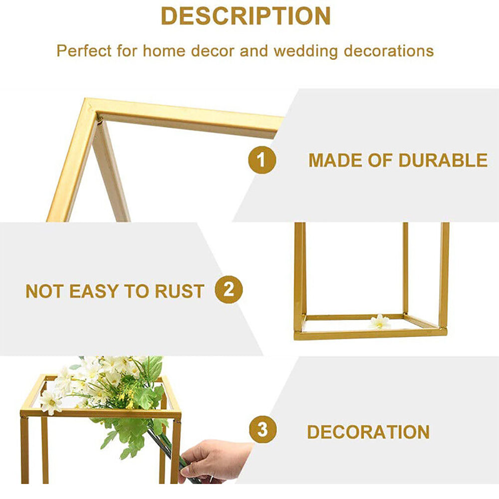 60cm Metal Geometric Stand Flower Vase HolderParty Wedding Centerpieces UK