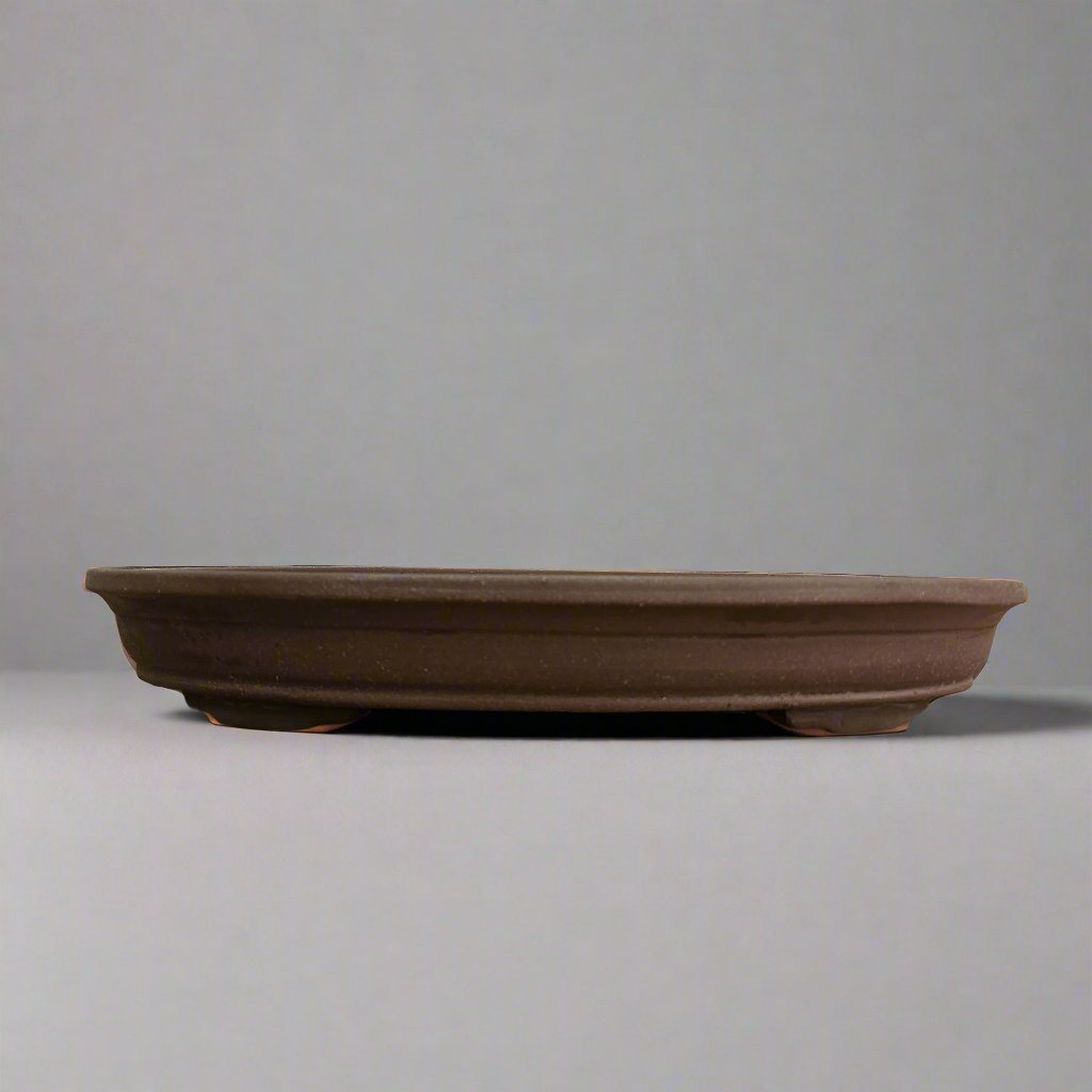 56cm Unglazed Bonsai Pot | Oval | 56cm x 44cm x 8cm | Brown