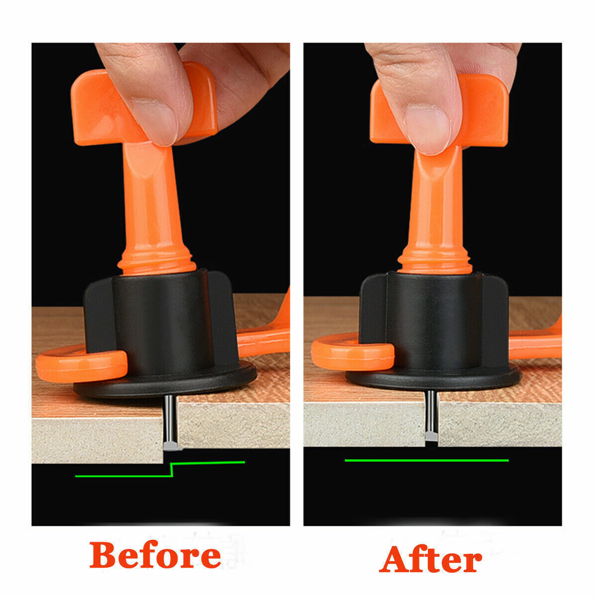 50pcs Tile Leveling System Kits Reusable Tile Spacer Wall Floor Clips Tools